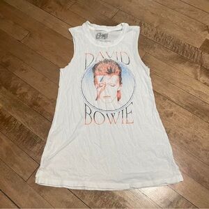 David Bowie Vintage Inspired Graphic Muscle Tank Top